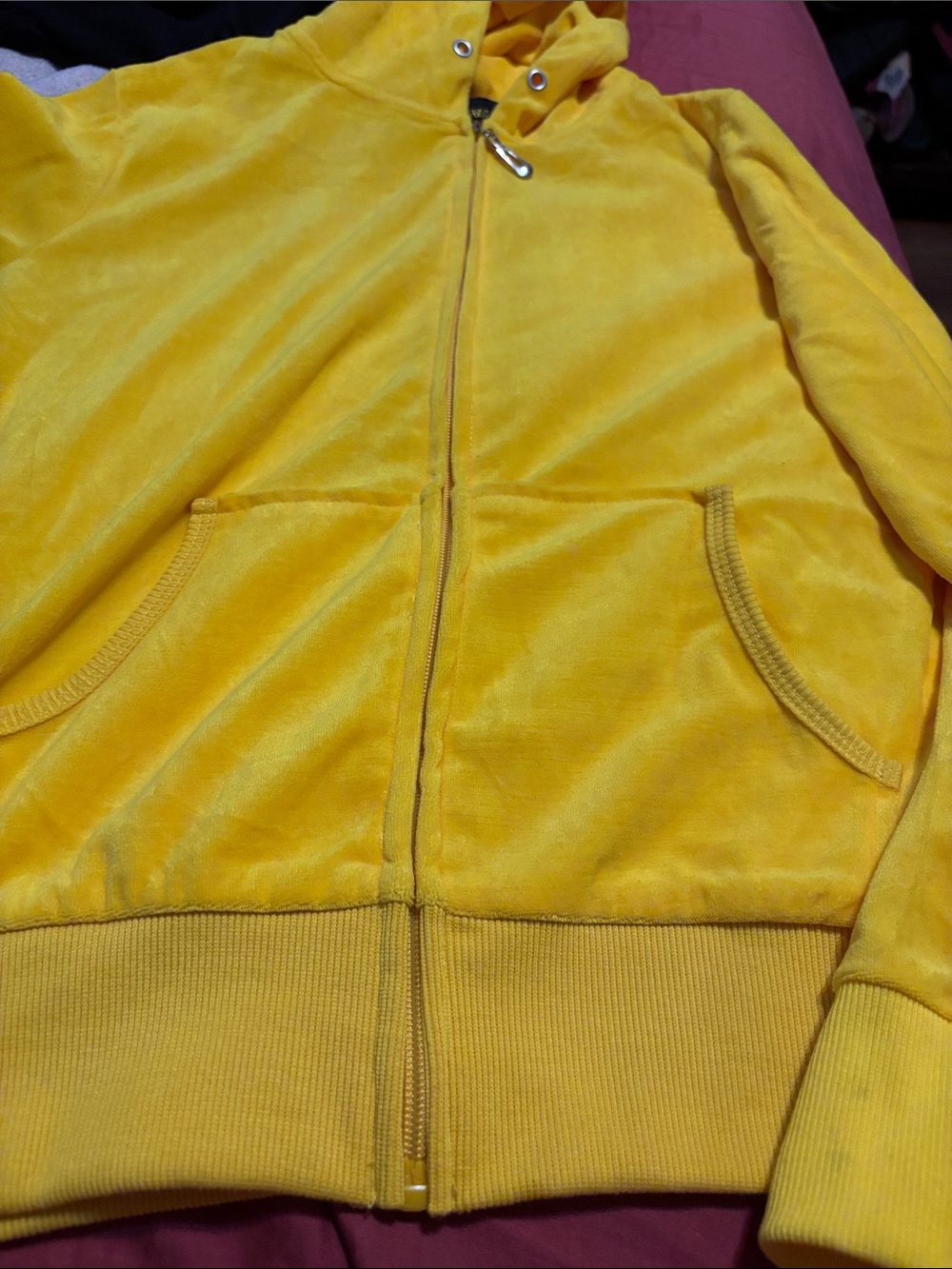 Kids Yellow Hooded Zip-Up Jacket